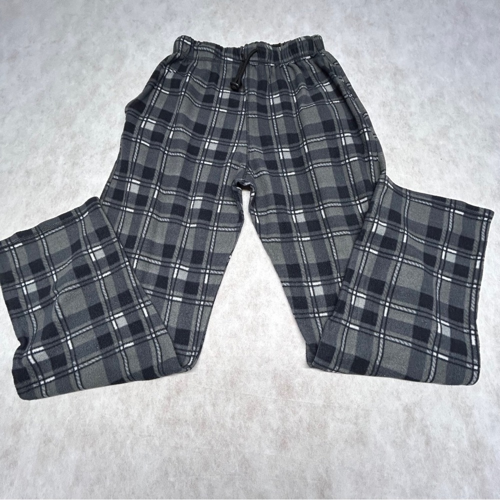 Black and Gray Lounge/Sleepware‎ with Elastic Waistband Mens Large